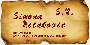 Simona Milaković vizit kartica